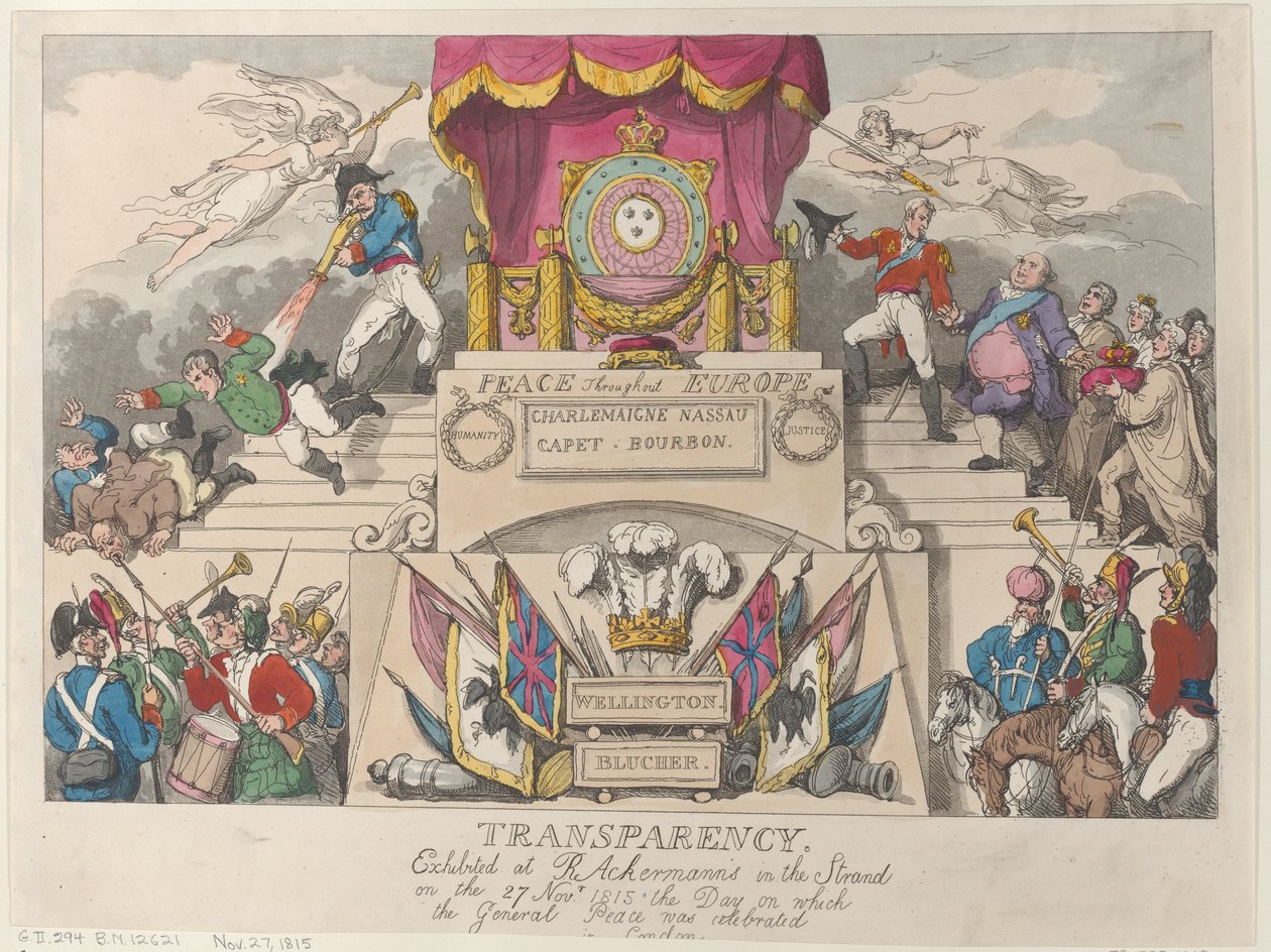 Gennemsigtighed: Udstillet hos R. Ackermann i Stranden den 27. november ..., 27. november 1815. af Thomas Rowlandson