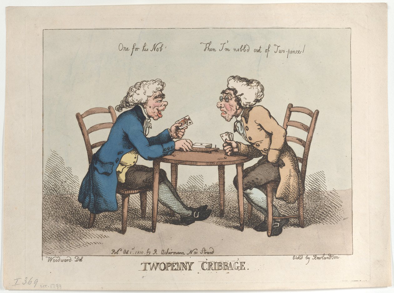 Twopenny Cribbage, [1. oktober 1799], genudgivet 1810., [1. oktober 1799], genudgivet 1810. af Thomas Rowlandson