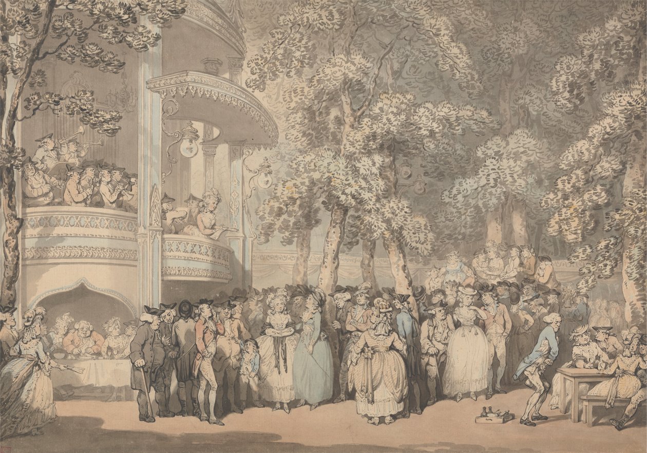 Vauxhall Gardens af Thomas Rowlandson