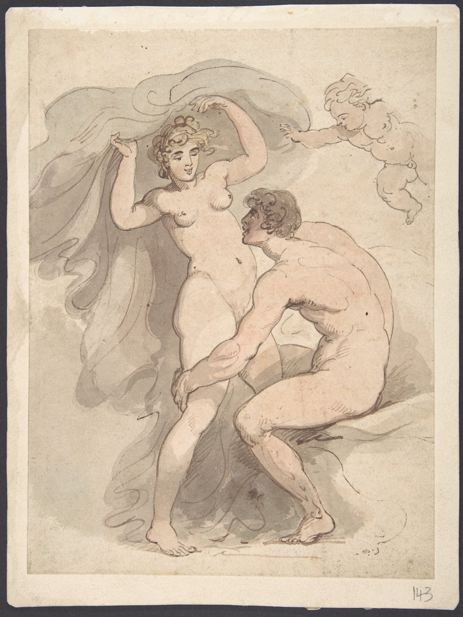 Venus, Anchises og Amor af Thomas Rowlandson
