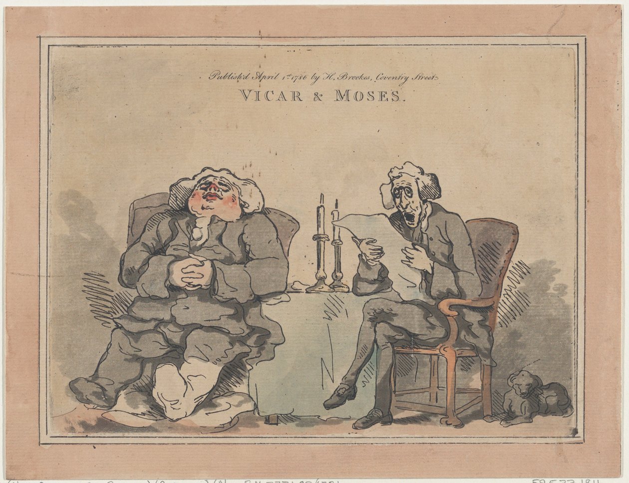 Præst og Moses, 1. april 1786., 1. april 1786. af Thomas Rowlandson