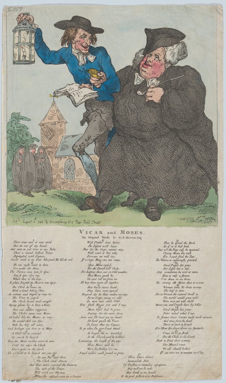 Præst og Moses, 8. august 1784., 8. august 1784. af Thomas Rowlandson