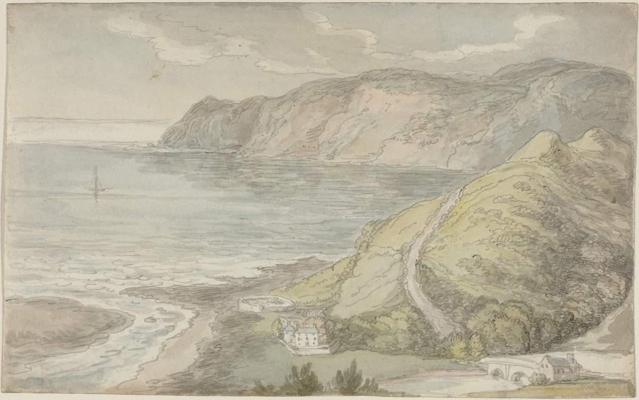Udsigt fra kroen i Lynton af Thomas Rowlandson