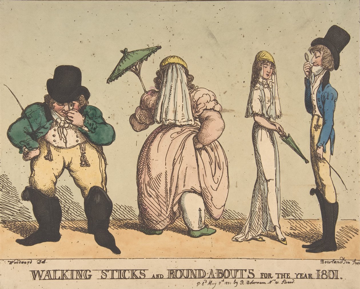 Spadserestokke og rundekampe for året 1801, 8. maj 1801., 8. maj 1801. af Thomas Rowlandson