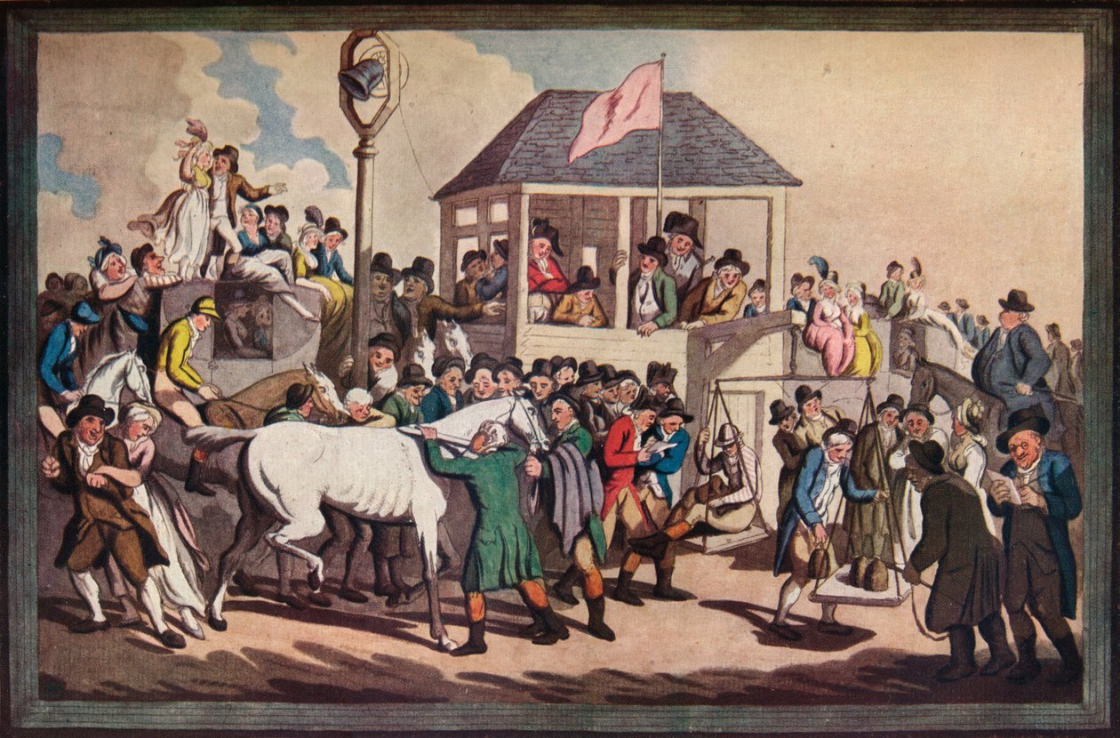 Vejning, c1789 af Thomas Rowlandson