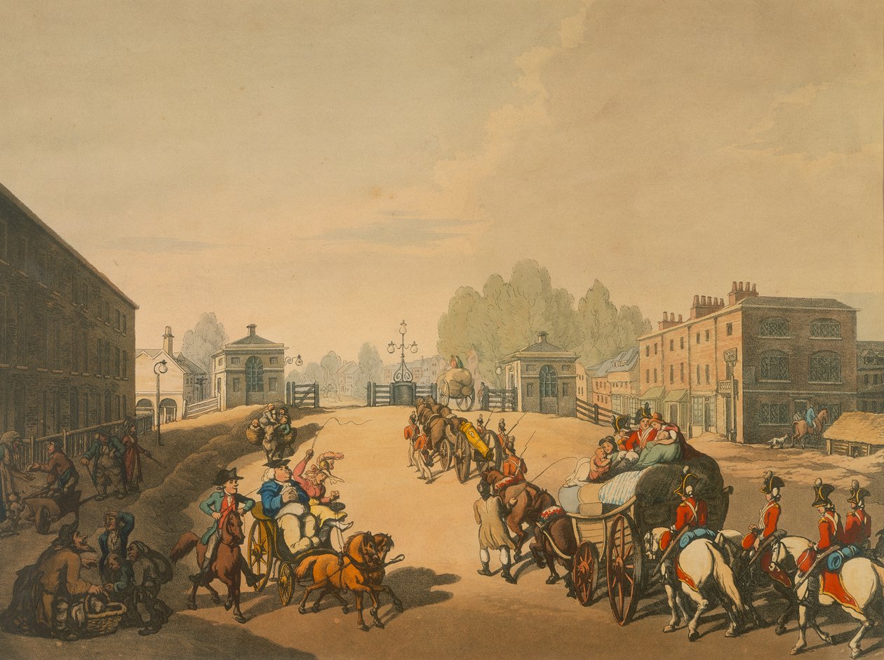 Whitechapel Turnpike, London, 1798 af Thomas Rowlandson