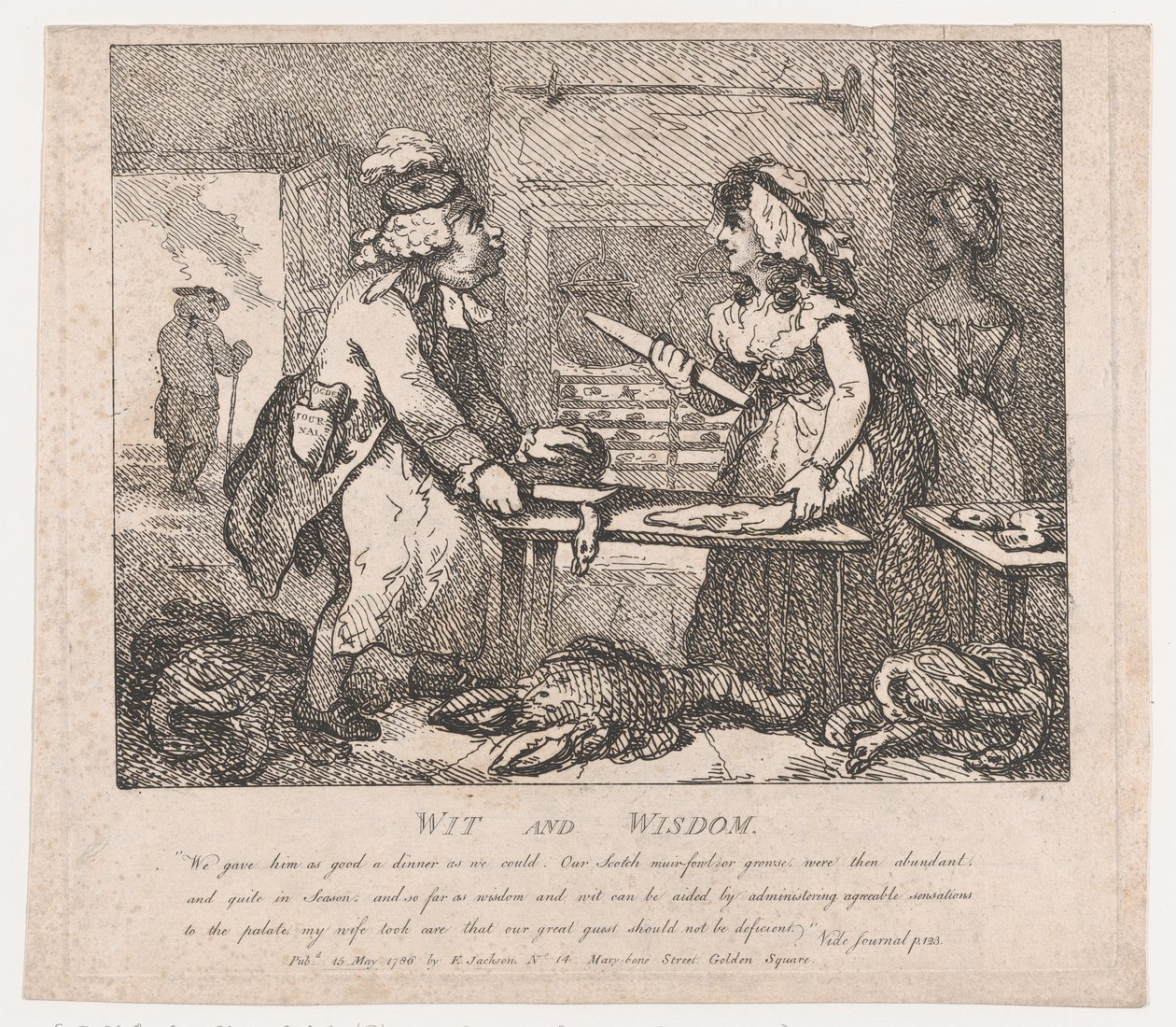Vid og visdom Pittoreske skønheder i Boswell, del den første, 15. maj 1786., 15. maj 1786. af Thomas Rowlandson