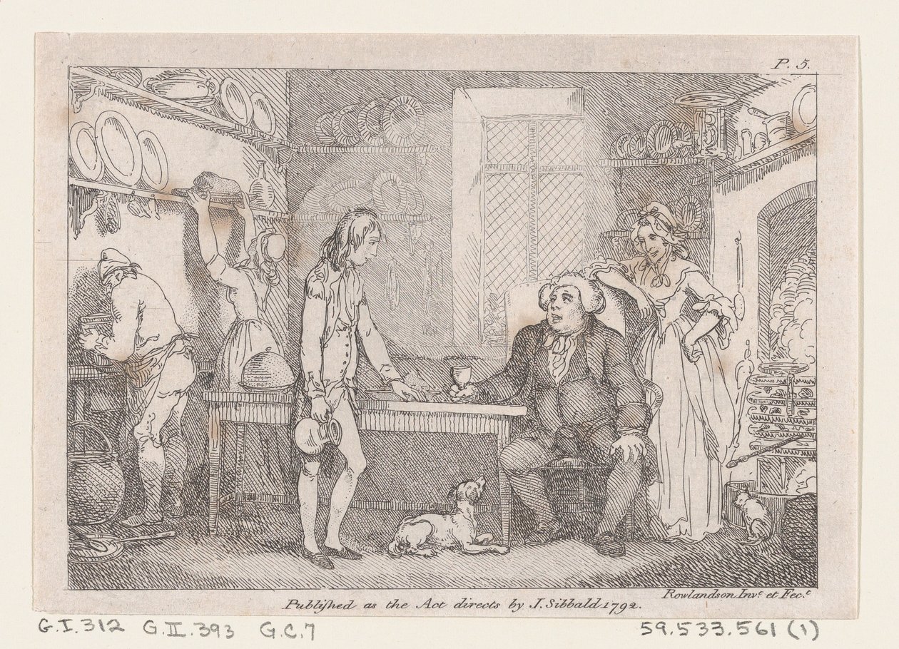 Young Adams Katekiseret af Parson Adams, fra The Adventures of Joseph Andrews, and his fr..., 1792. af Thomas Rowlandson