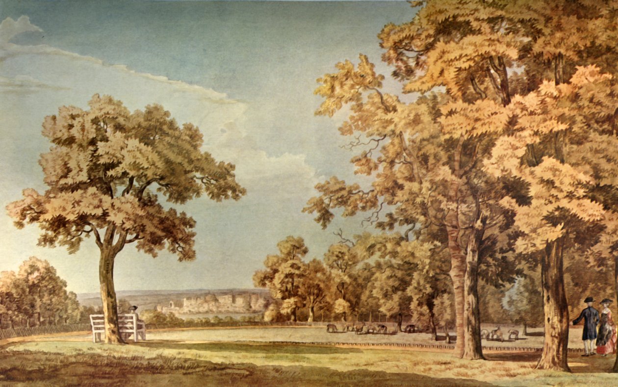 Windsor Castle fra Great Park Near the End of the Long Walk, 1740-1798, 1934. af Thomas Sandby