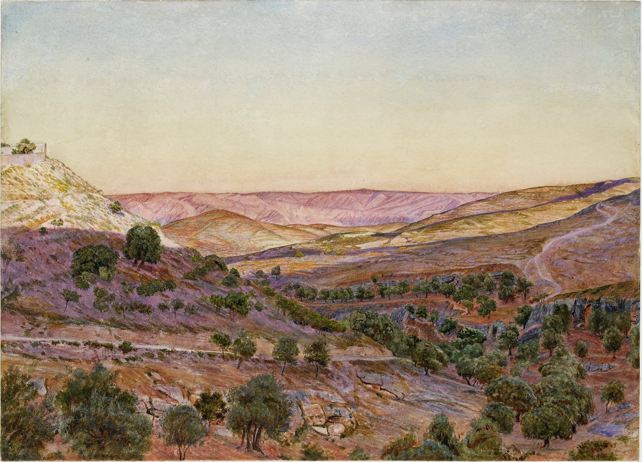 Moabs bakker og Hinnom-dalen, 1854 af Thomas Seddon