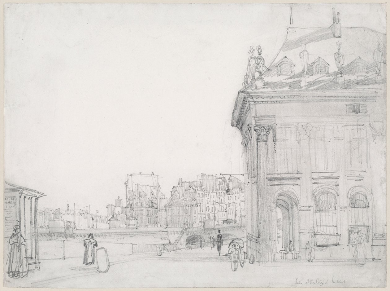 Île de la Cité set fra Institut, Paris af Thomas Shotter Boys