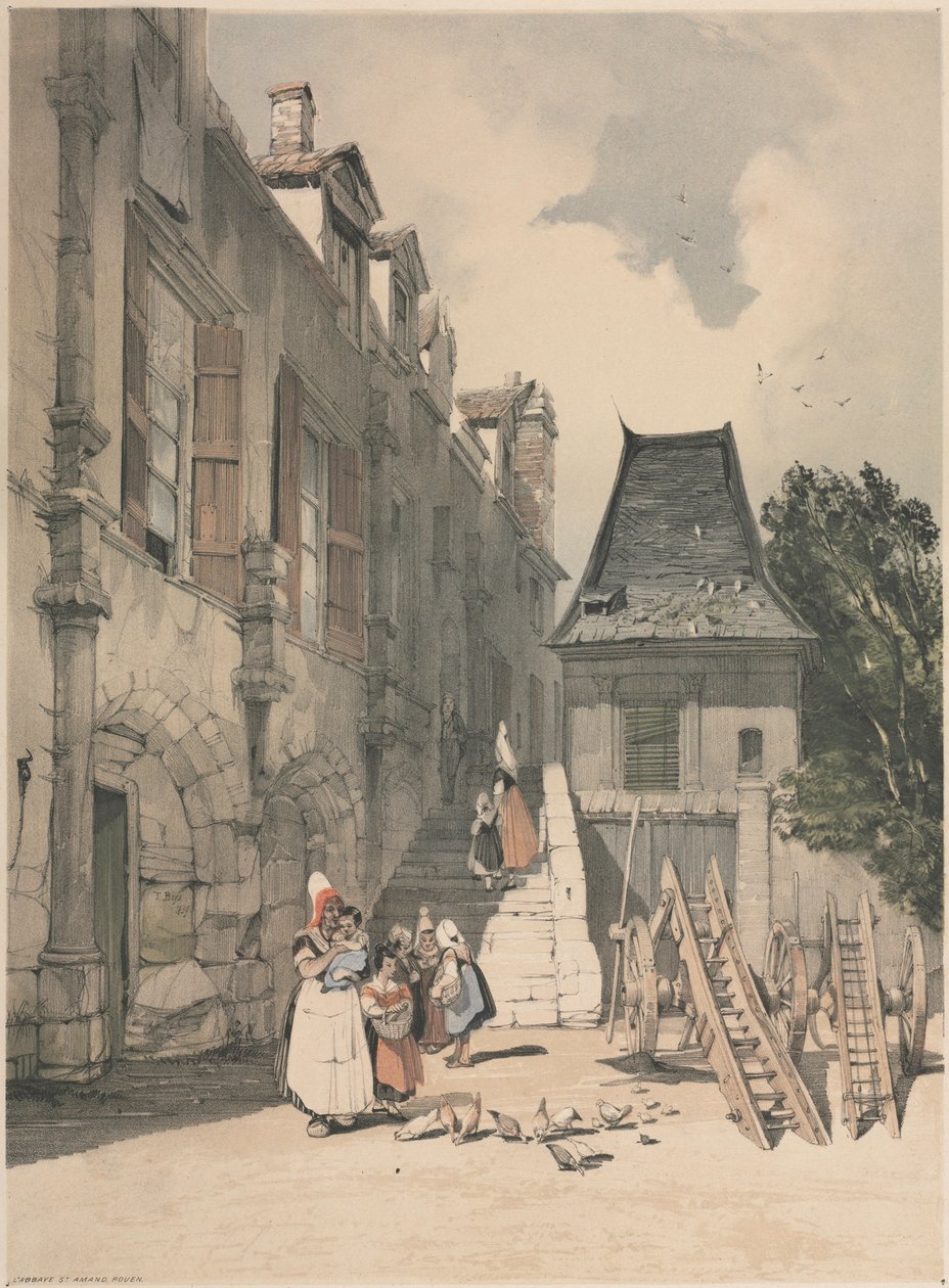 St. Amand Abbey, Rouen, 1839. af Thomas Shotter Boys