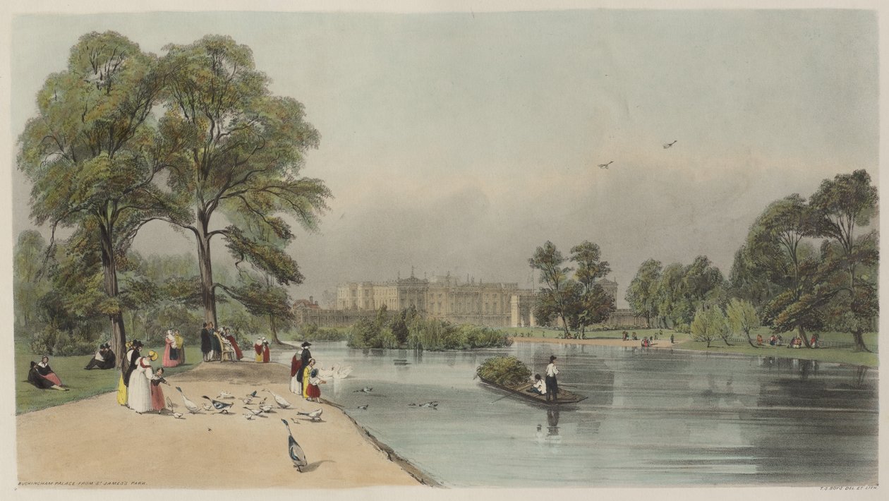 London, som det er: Buckingham Palace, fra St. James