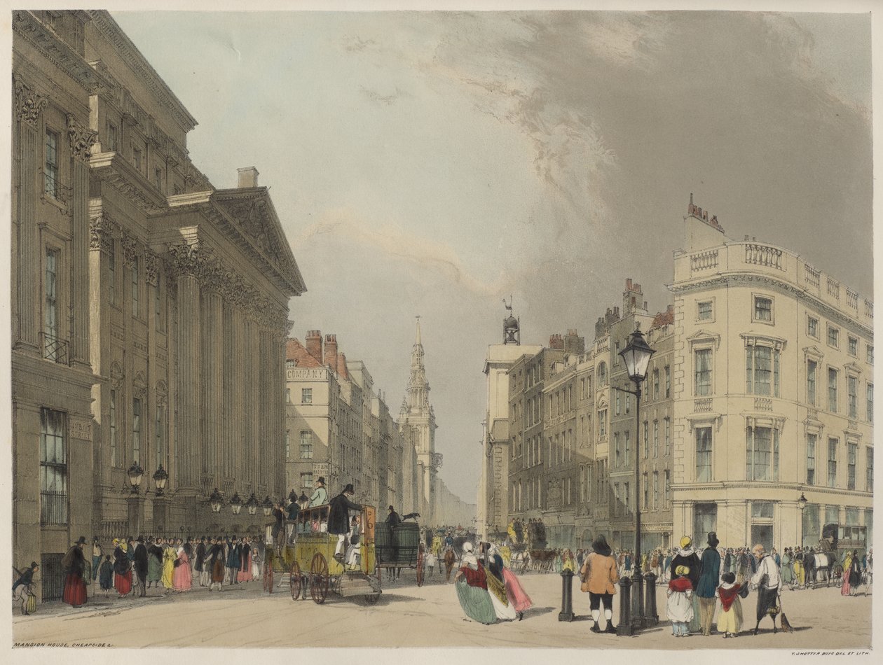 London som det er: Mansion House, Cheapside af Thomas Shotter Boys