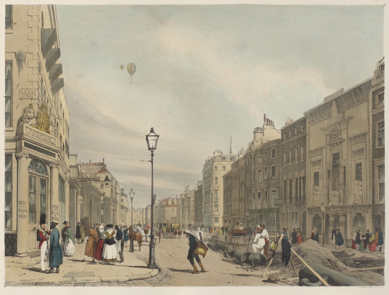 London As It Is: Piccadilly, der ser østpå mod byen af Thomas Shotter Boys