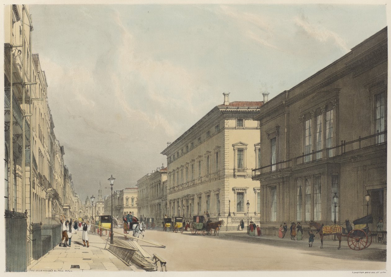 London som det er: Klubhusene, Pall Mall af Thomas Shotter Boys