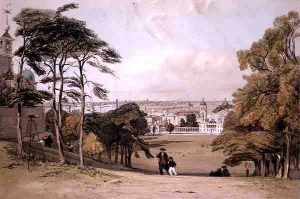 London set fra Greenwich, fra "London As It Is", graveret og udgivet af kunstneren af Thomas Shotter Boys