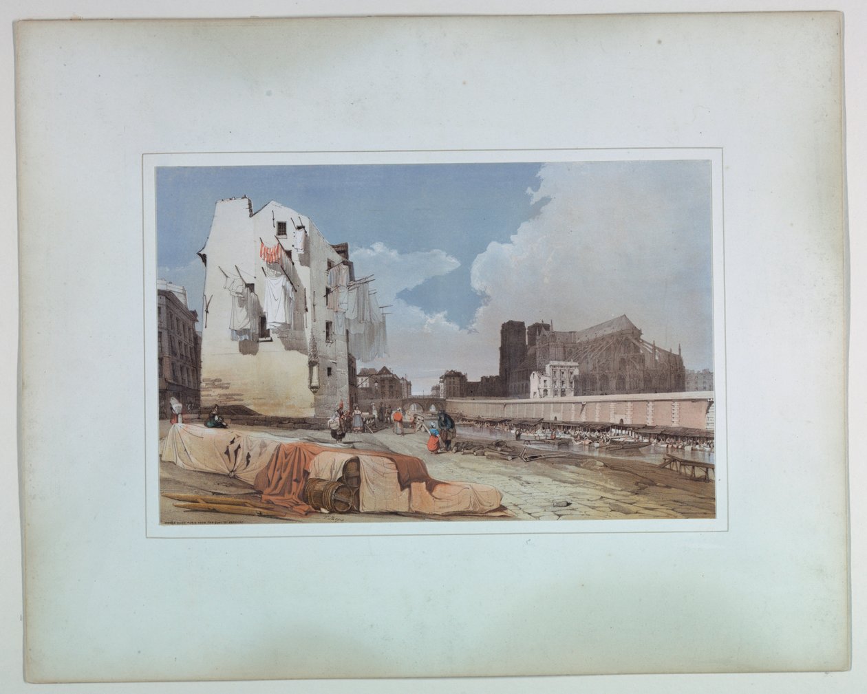 Notre Dame, Paris fra Quai Saint Bernard af Thomas Shotter Boys