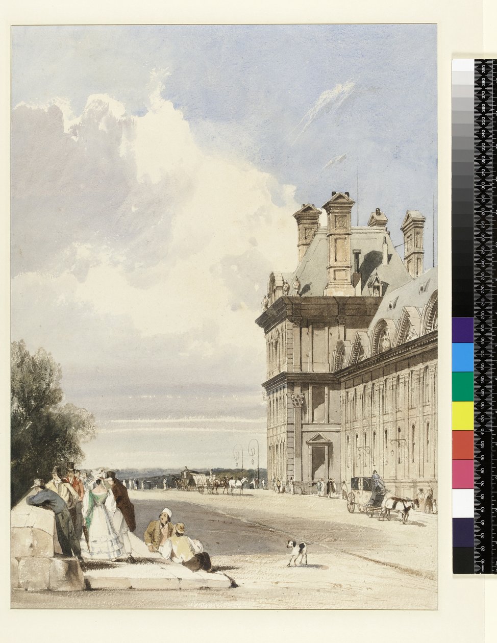 Pavilion de Flore, Tuileries, Paris, ca. 1829 af Thomas Shotter Boys