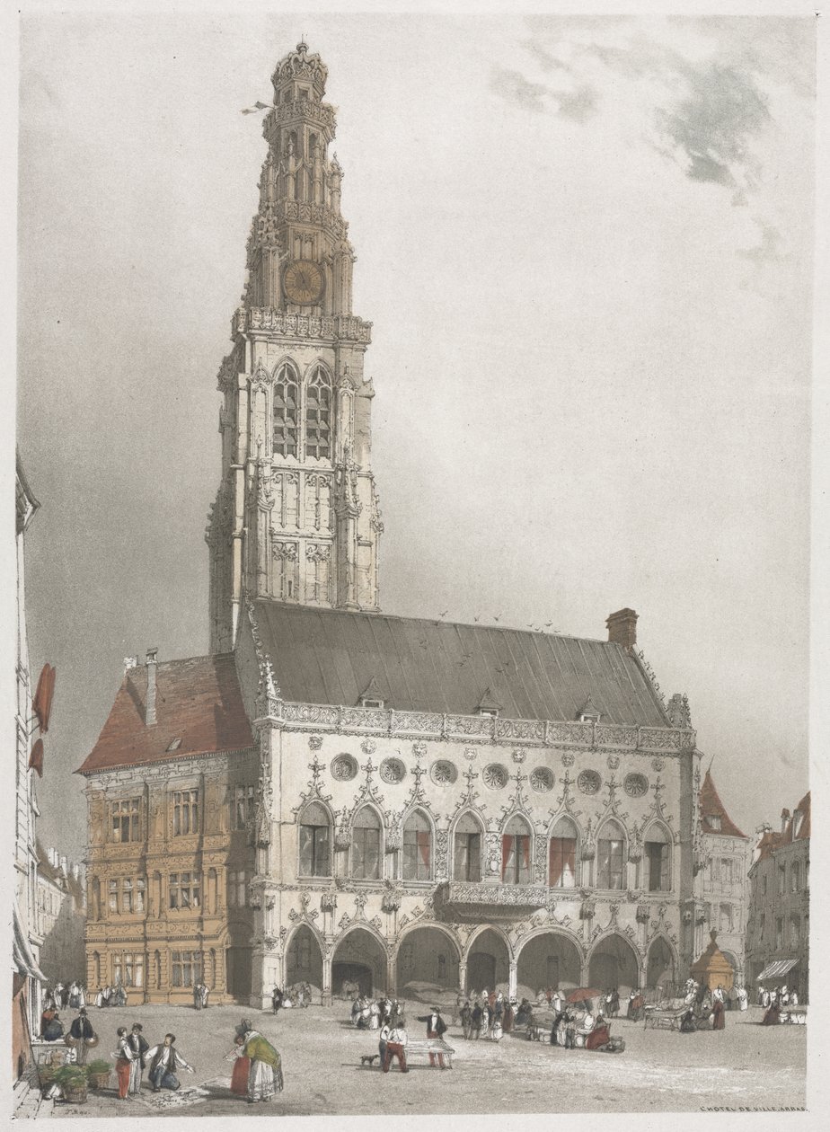 Malerisk arkitektur i Paris, Gent, Antwerpen, Rouen: L