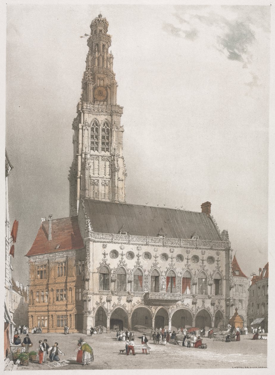 Malerisk arkitektur i Paris, Gent, Antwerpen, Rouen: L