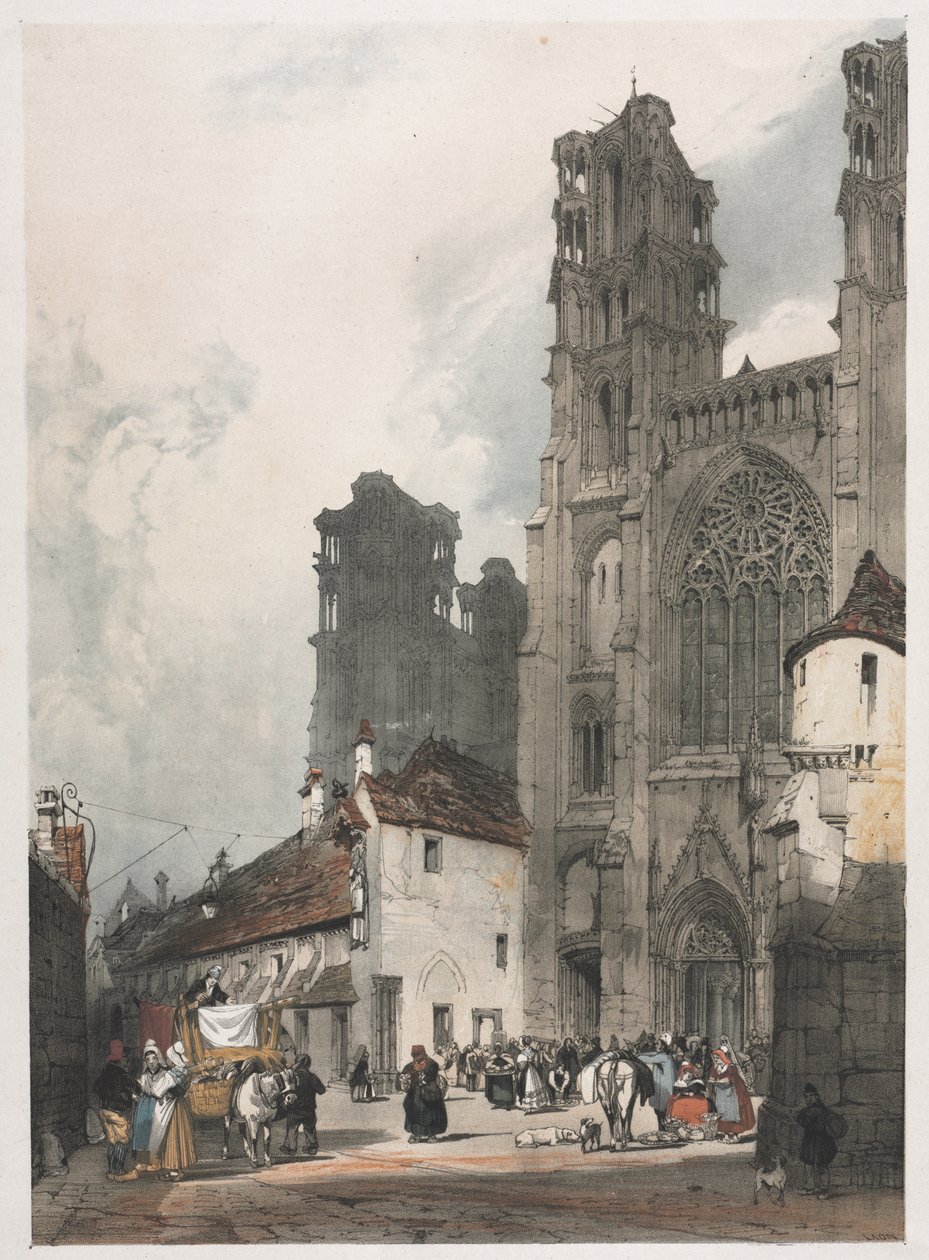 Malerisk arkitektur i Paris, Gent, Antwerpen, Rouen: Laon, Frankrig af Thomas Shotter Boys