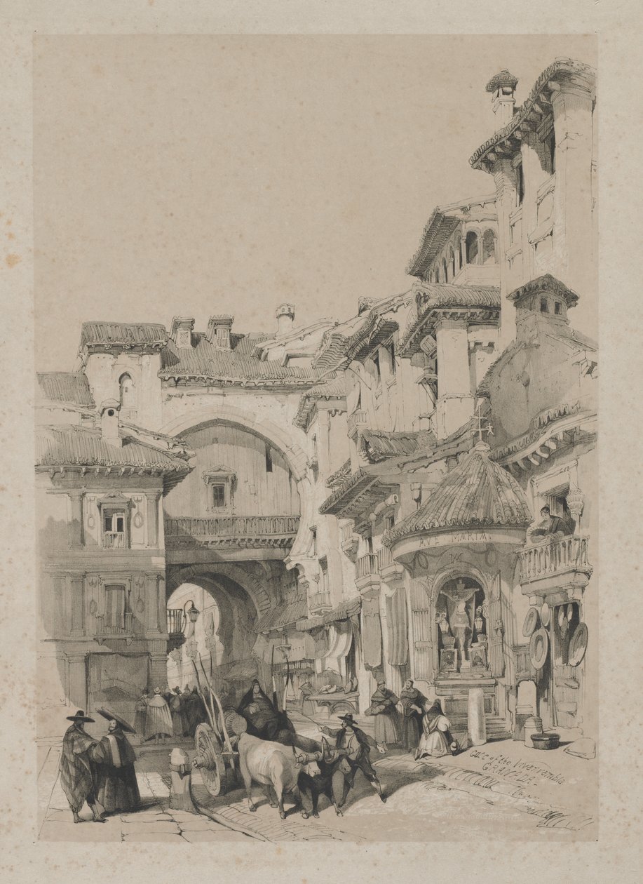 Maleriske skitser i Spanien: Porten til Vivarrambla, Granada af Thomas Shotter Boys