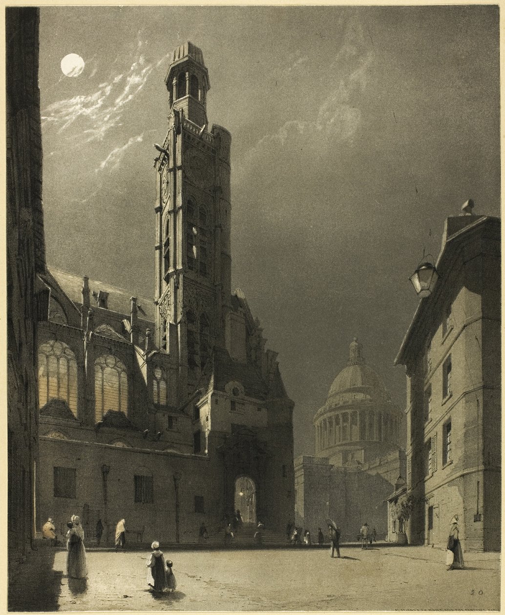 St. Etienne du Mont og Pantheon, Paris af Thomas Shotter Boys