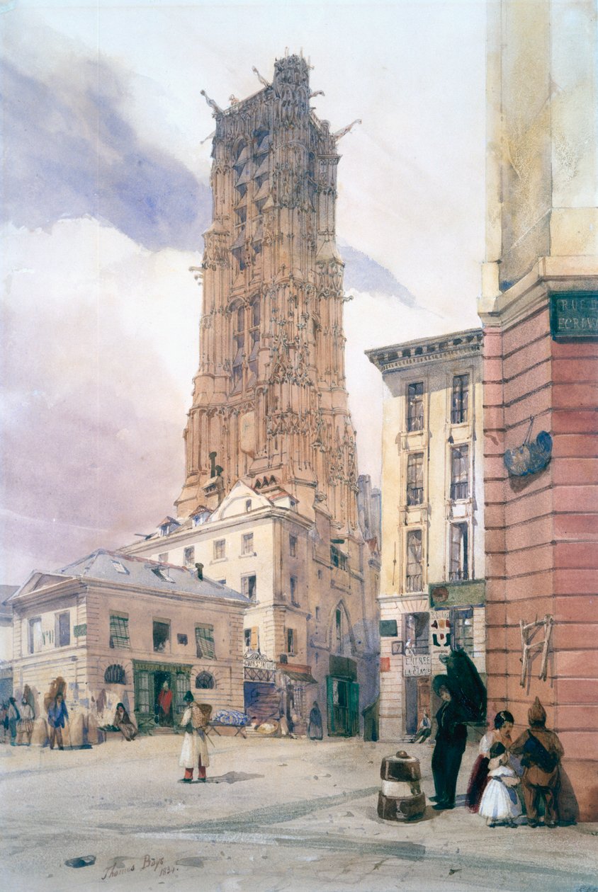 St Jacques Tower, 1834 af Thomas Shotter Boys