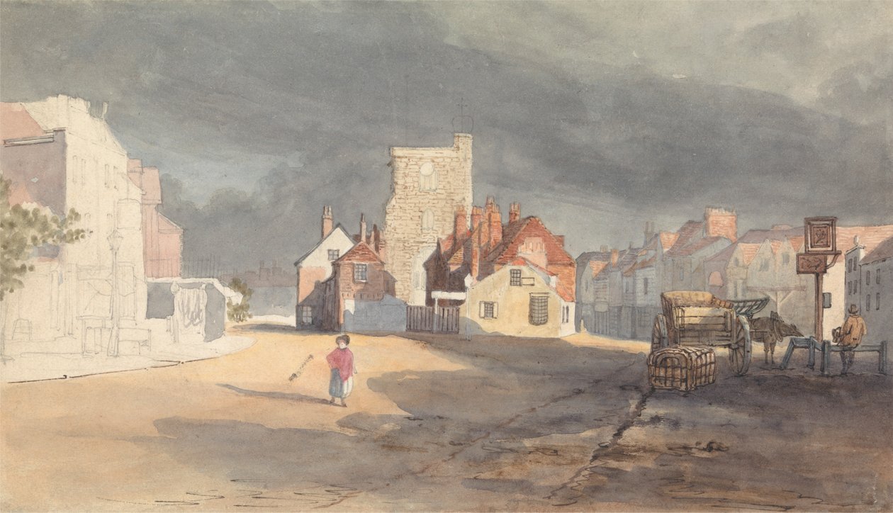 Gadescene i Stratford by Bow af Thomas Shotter Boys