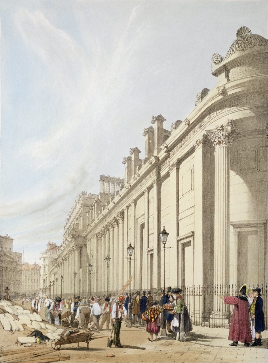 Bank of England ser mod Mansion House, fra 