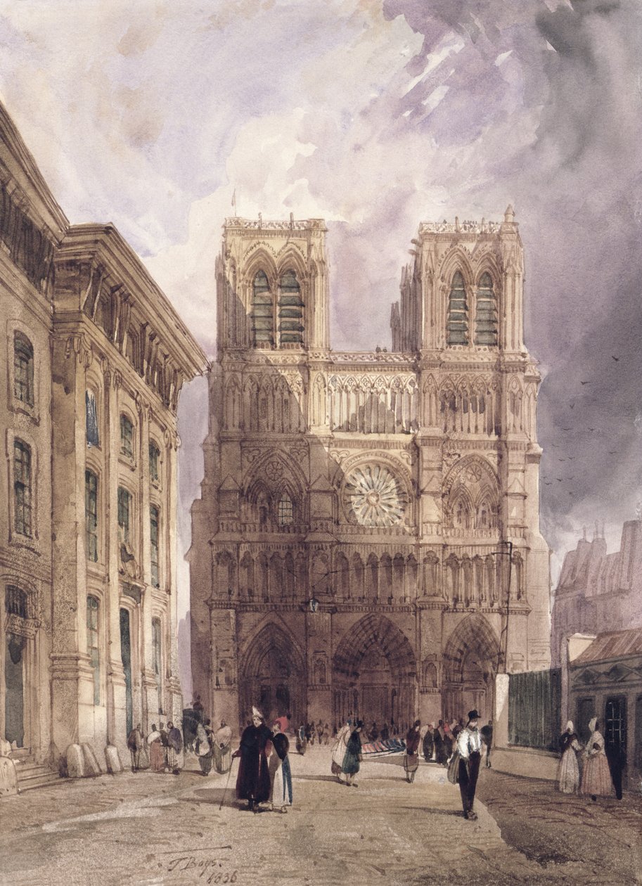 Katedralen i Notre Dame, Paris af Thomas Shotter Boys