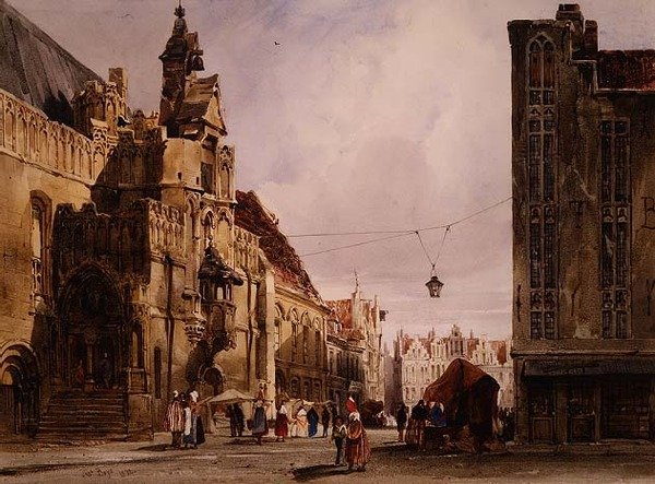 Hotel de Ville, St. Omer af Thomas Shotter Boys