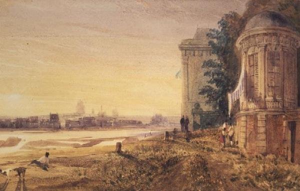 Udkanten af Paris (akvarel) af Thomas Shotter Boys