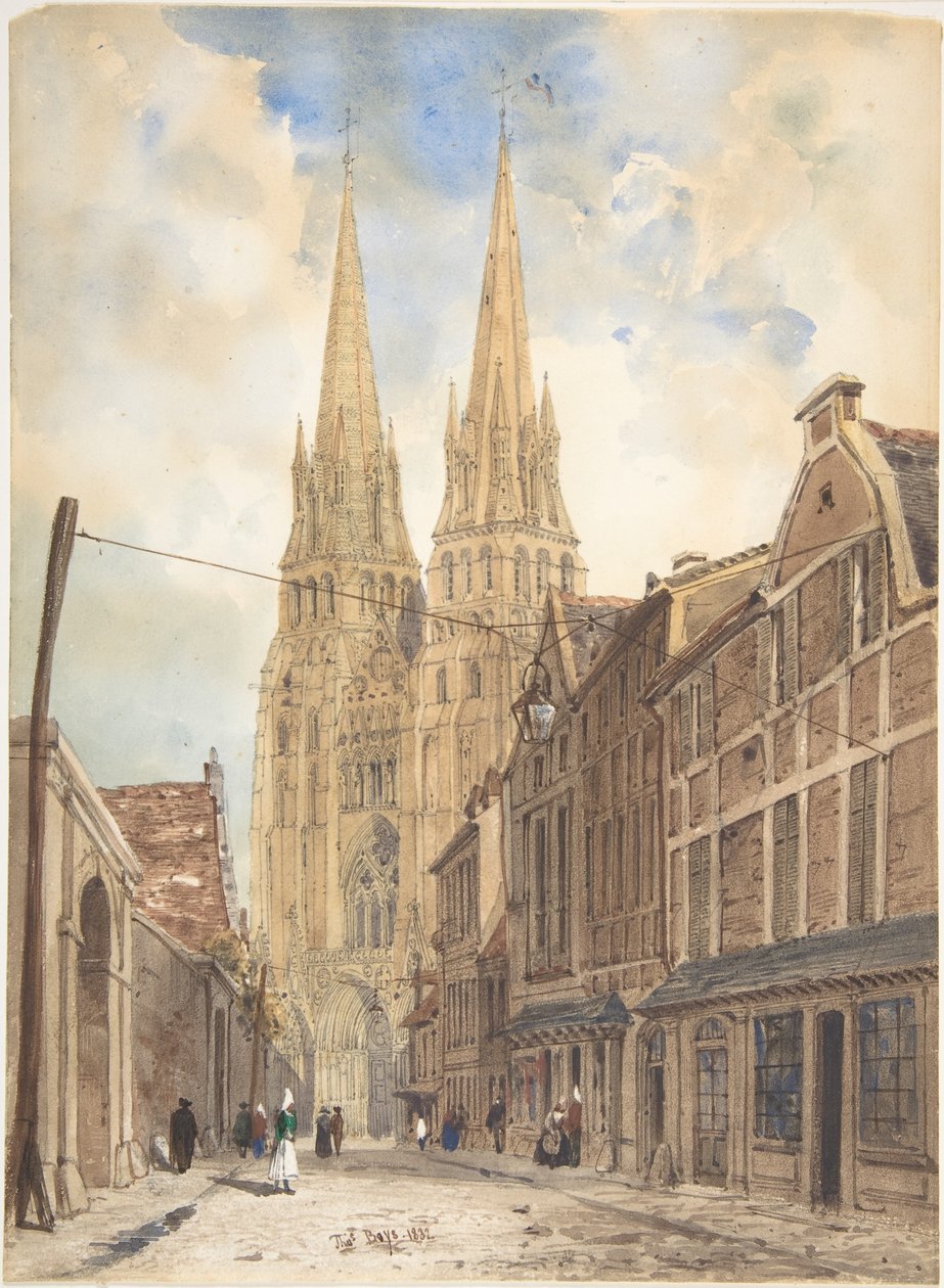 Udsigt over Bayeux af Thomas Shotter Boys