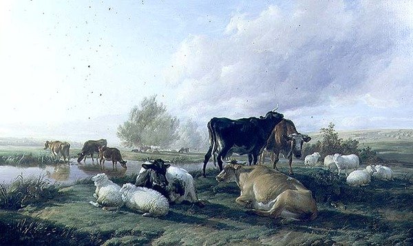 I White Hall Meadows, Canterbury af Thomas Sidney Cooper