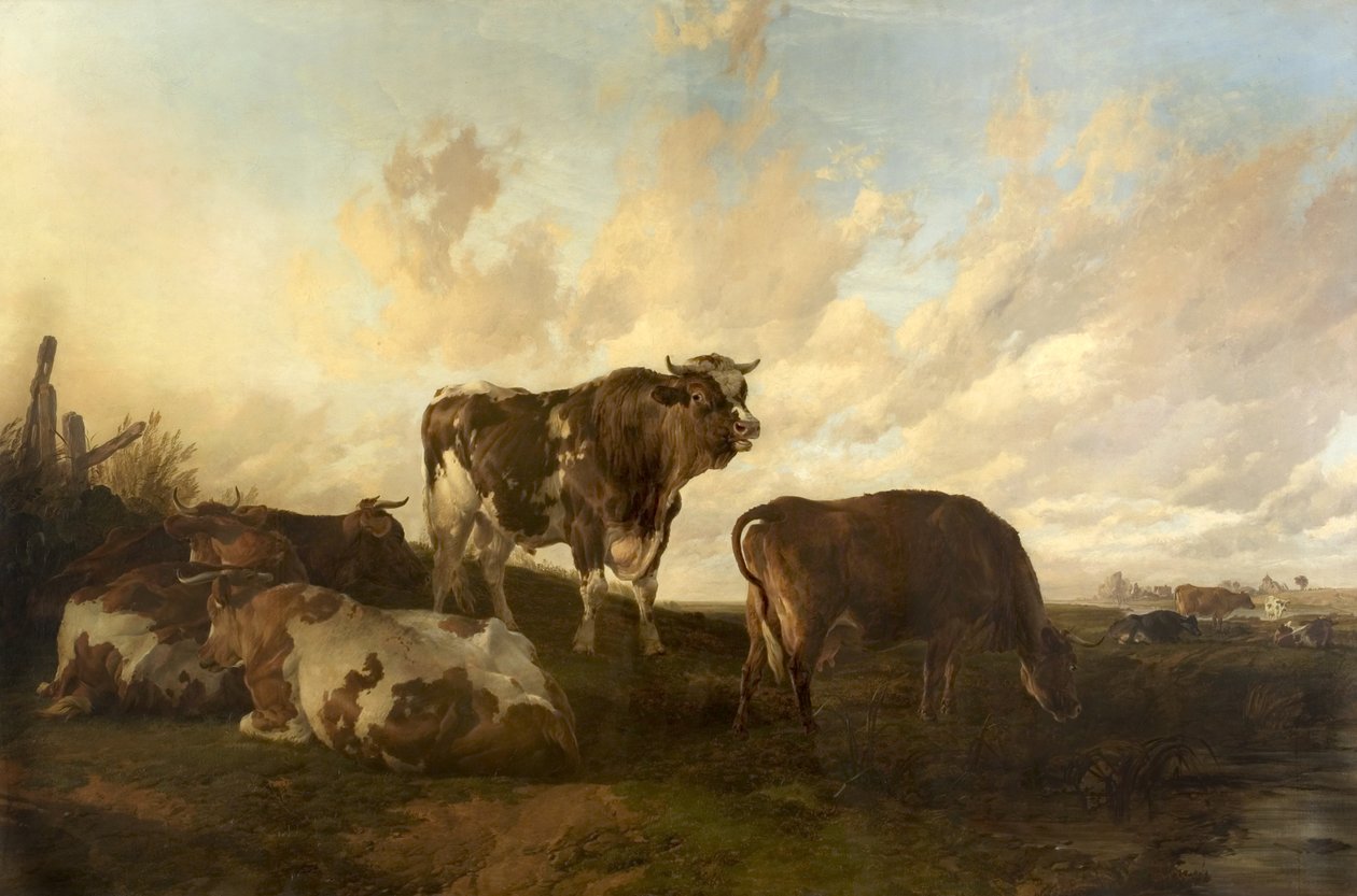 Repose in the Meadows, 1851 af Thomas Sidney Cooper