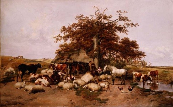 Middagsreste af Thomas Sidney Cooper