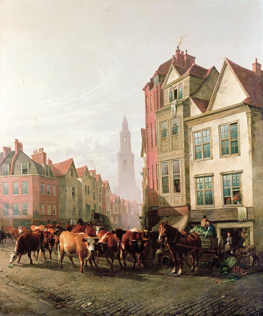 The Old Smithfield Market, 1887 af Thomas Sidney Cooper