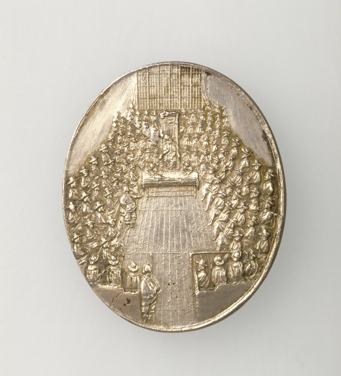 Dunbar-medalje, der viser The House of Parliament 1650 (bagside) (sølv) (for forside se 168065) af Thomas Simon