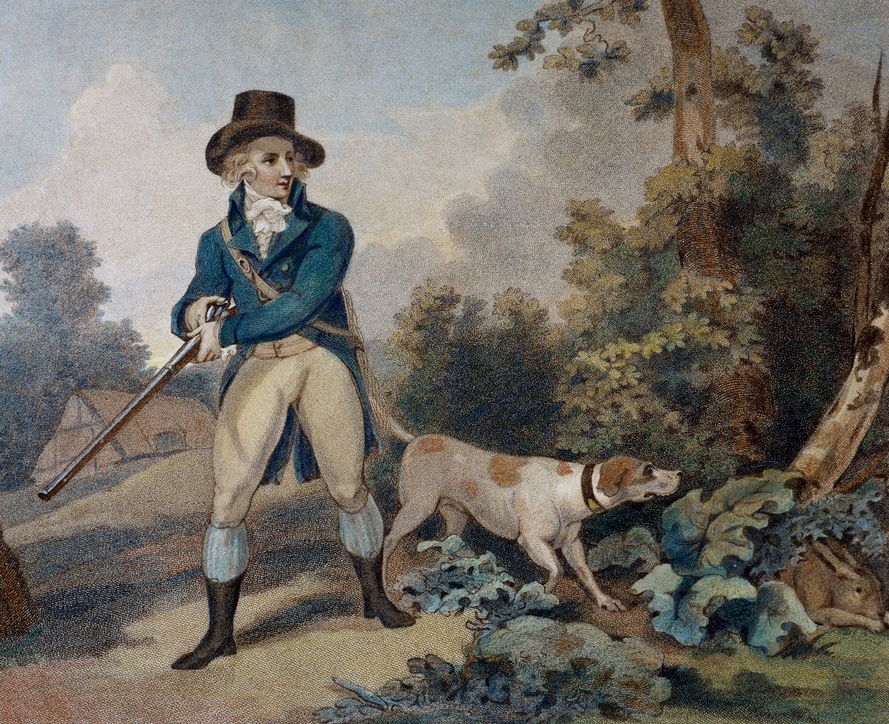 Harejagt, gravering af Thomas Simpson (1765-1801) af Thomas Simpson