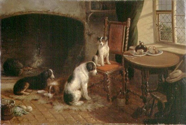 Interiør med hunde af Thomas Smythe