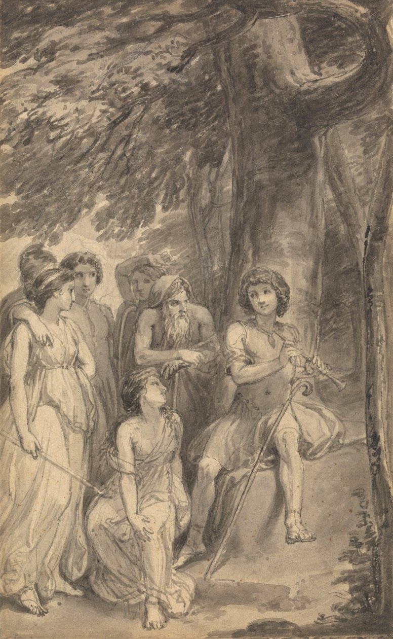 En af seks illustrationer til Fenelons "The Adventures of Telemachus son of Ulysses" af Thomas Stothard