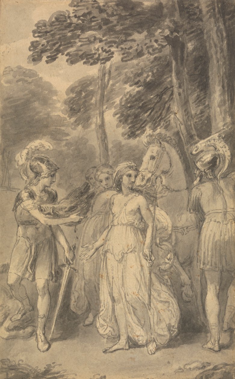 En af seks illustrationer til Fenelons "The Adventures of Telemachus son of Ulysses" af Thomas Stothard