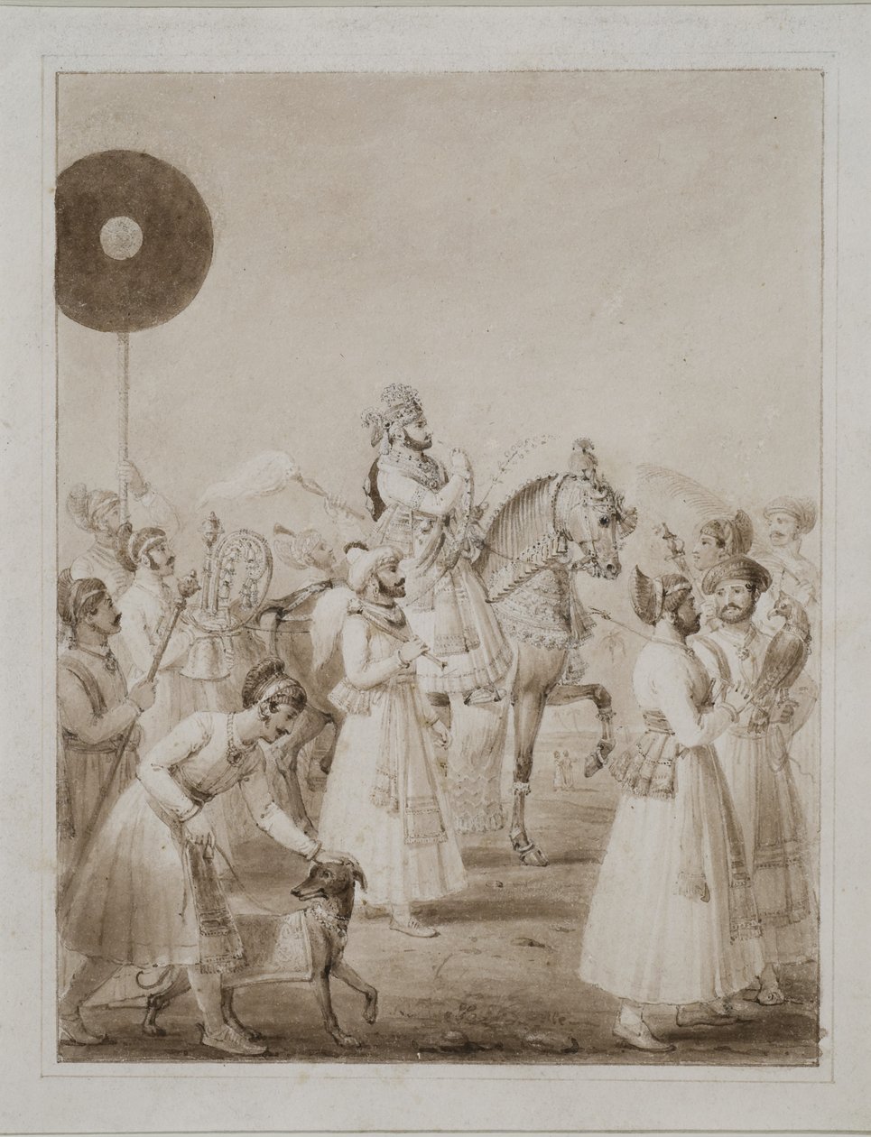 Portræt af Maharana Bhim Singh af Udaipur til hest af Thomas Stothard
