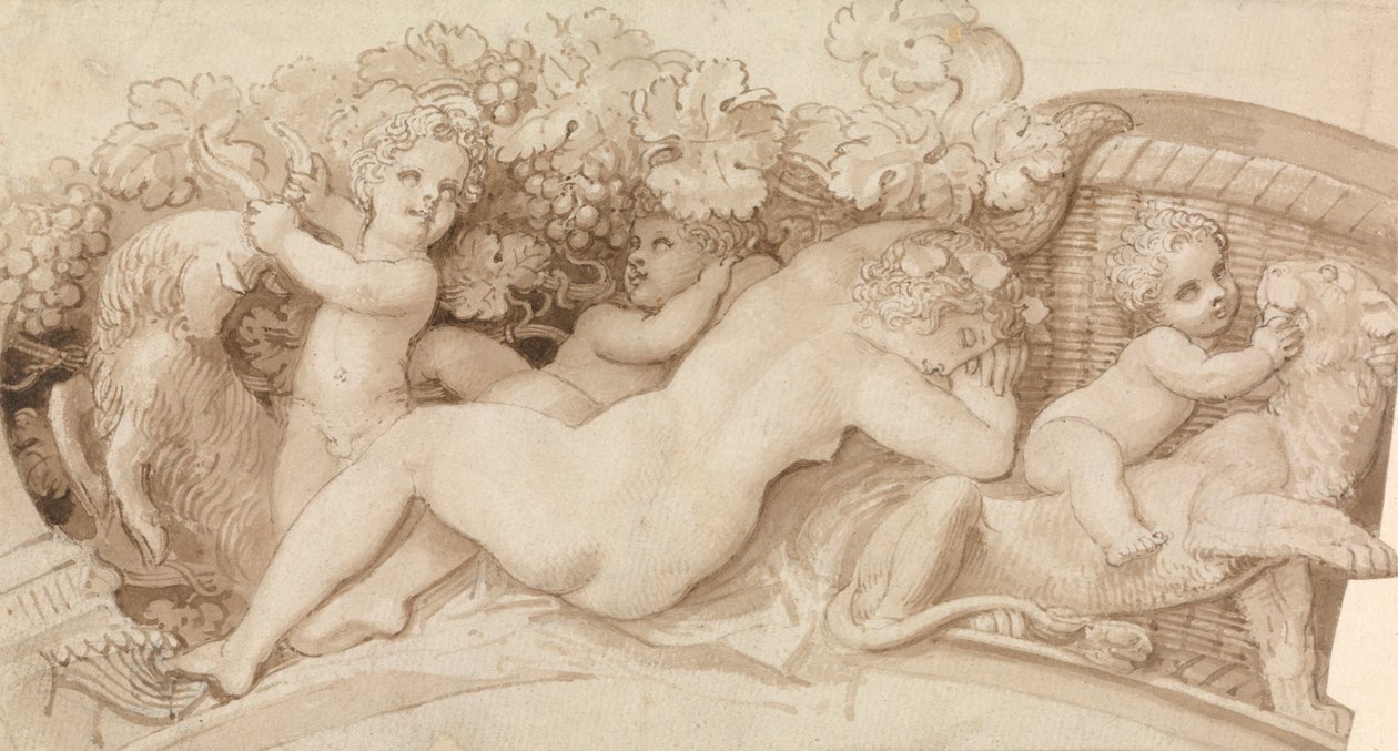 Reliefdesign til en sølvsaltkælder af Thomas Stothard