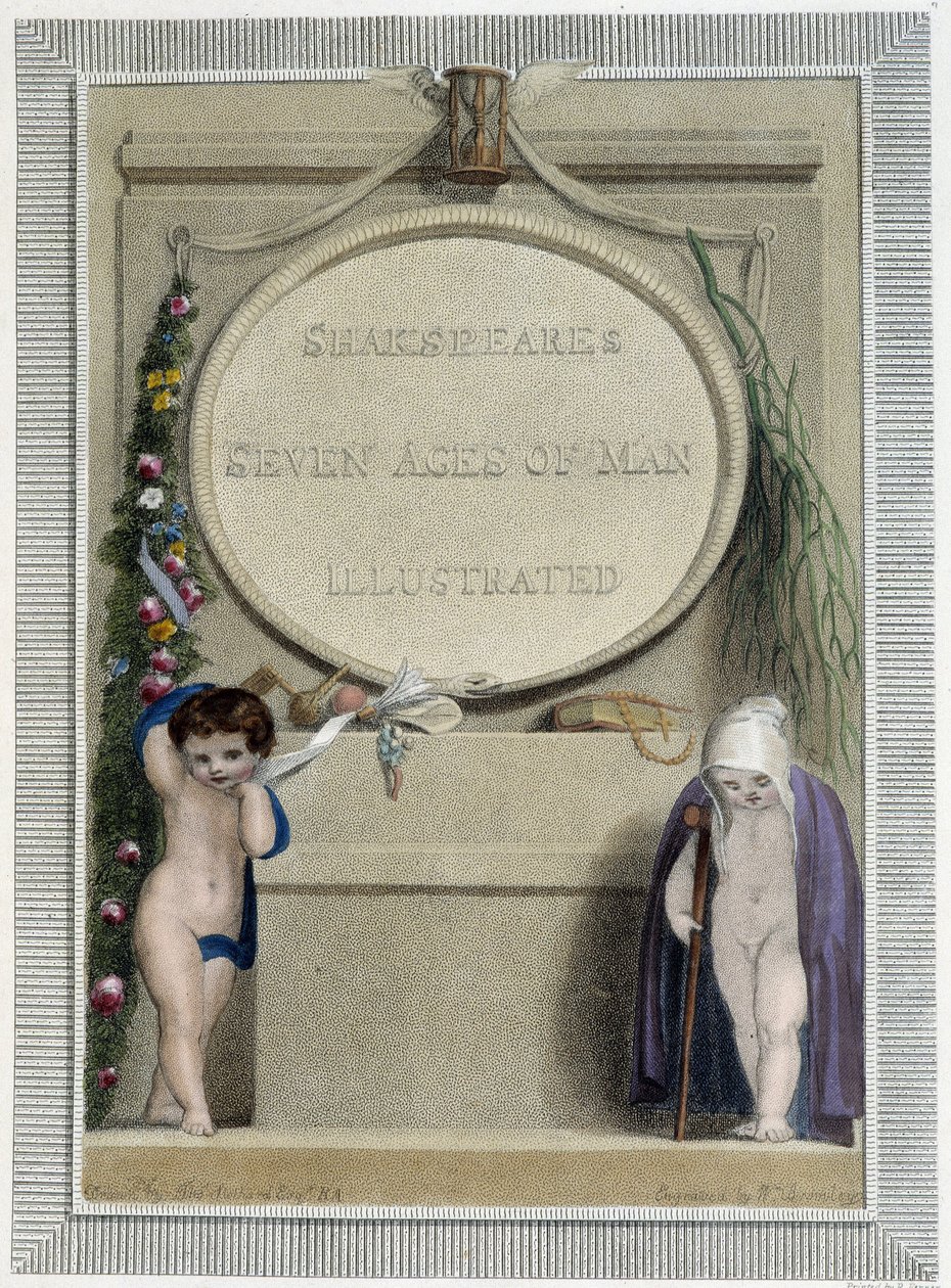 Shakespeare: The Seven Ages of Man, frontispice af Thomas Stothard