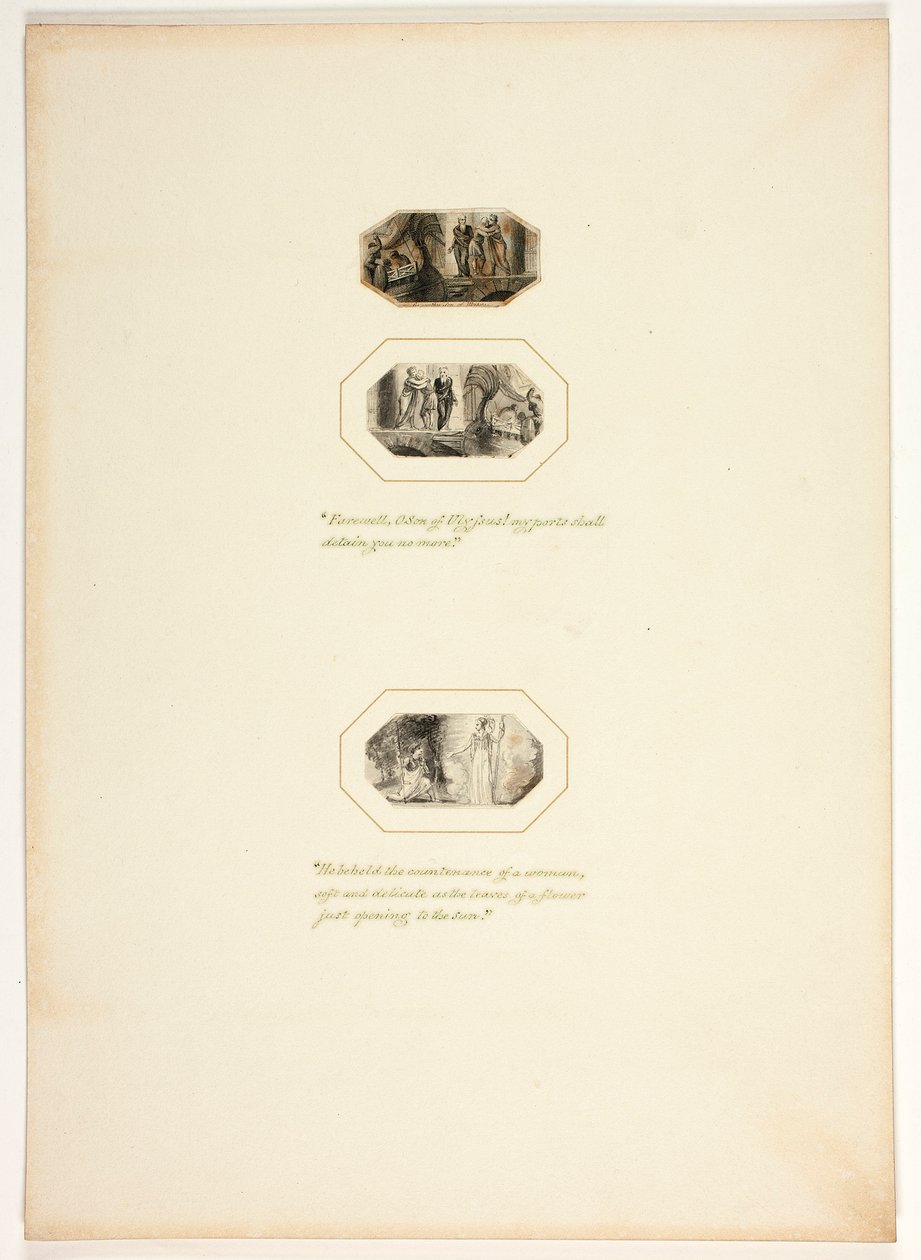 Studie für eine Platte aus Telemachus af Thomas Stothard