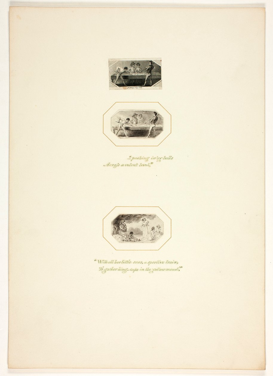 Studie til en plade fra »Opgaven« af Thomas Stothard