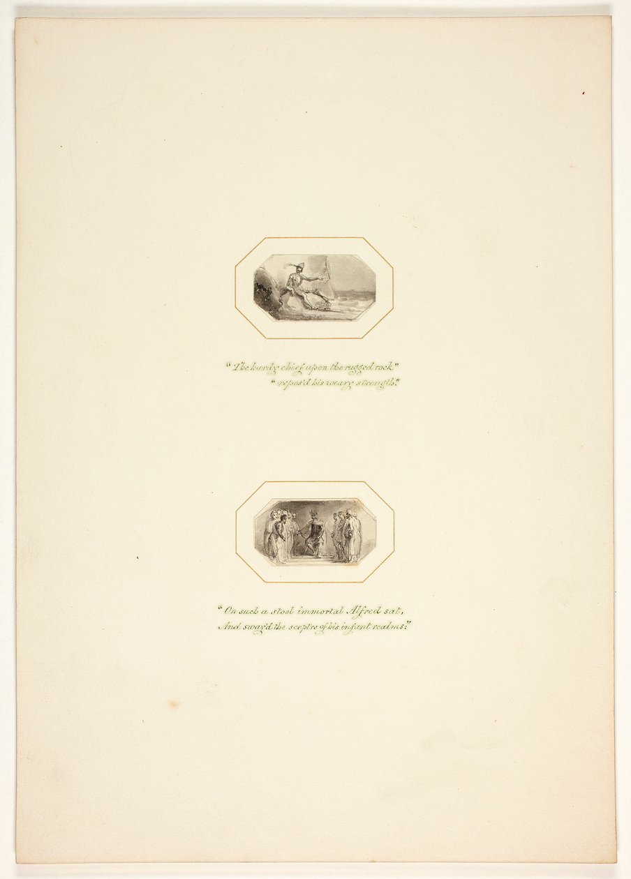 Studie til en tavle fra The Task af Thomas Stothard